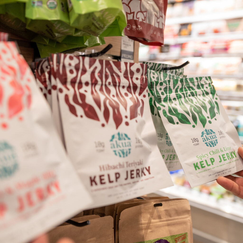 kelp jerky in three different flavors