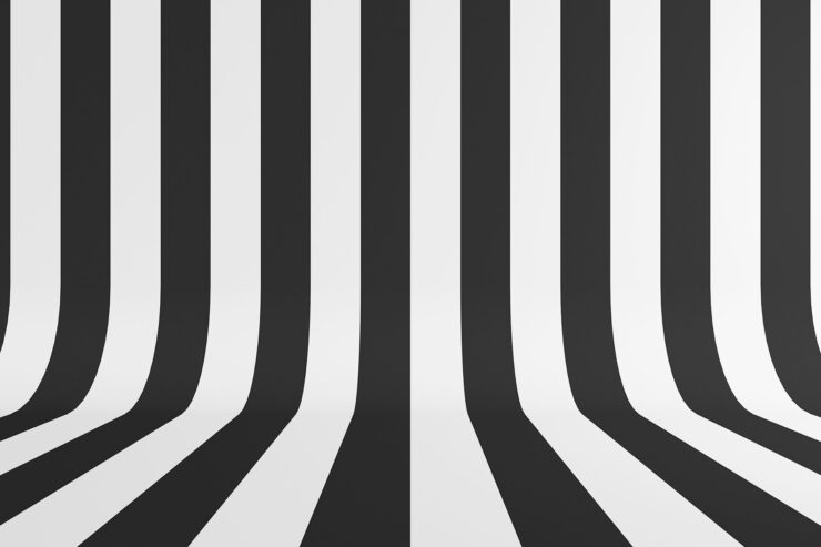 black and white stripes on a backdrop