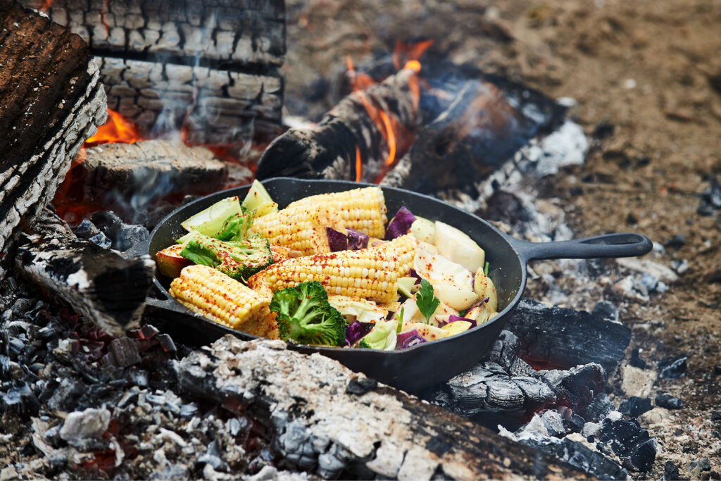 Cooking over an open fire doesn't have to be primitive