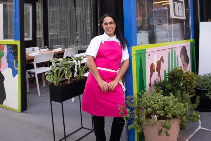 einat admony in front of her restaurant balaboosta