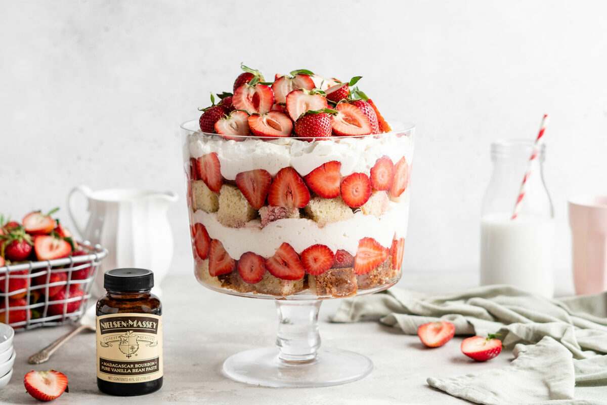strawberry trifle with nielsen-massey vanilla