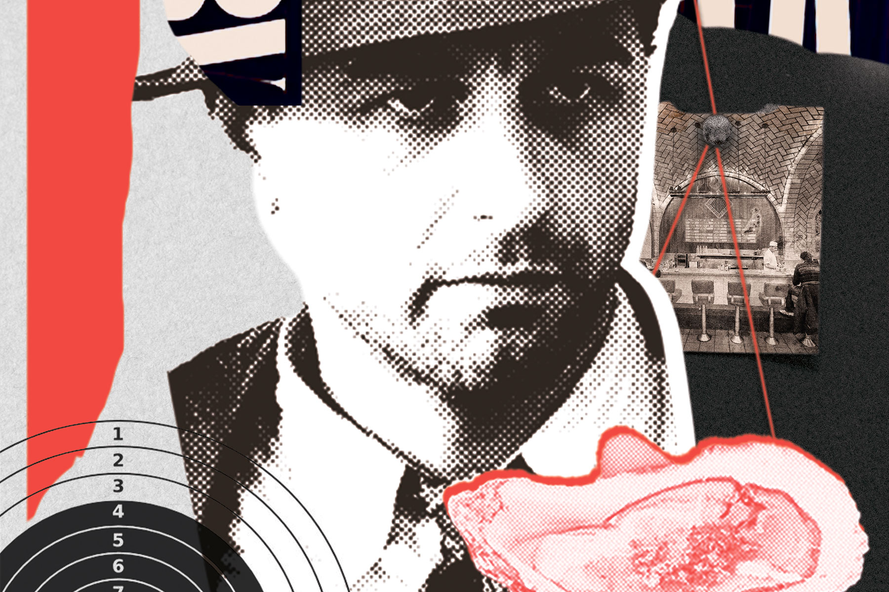 photo illustration of actor matthew rhys with oyster