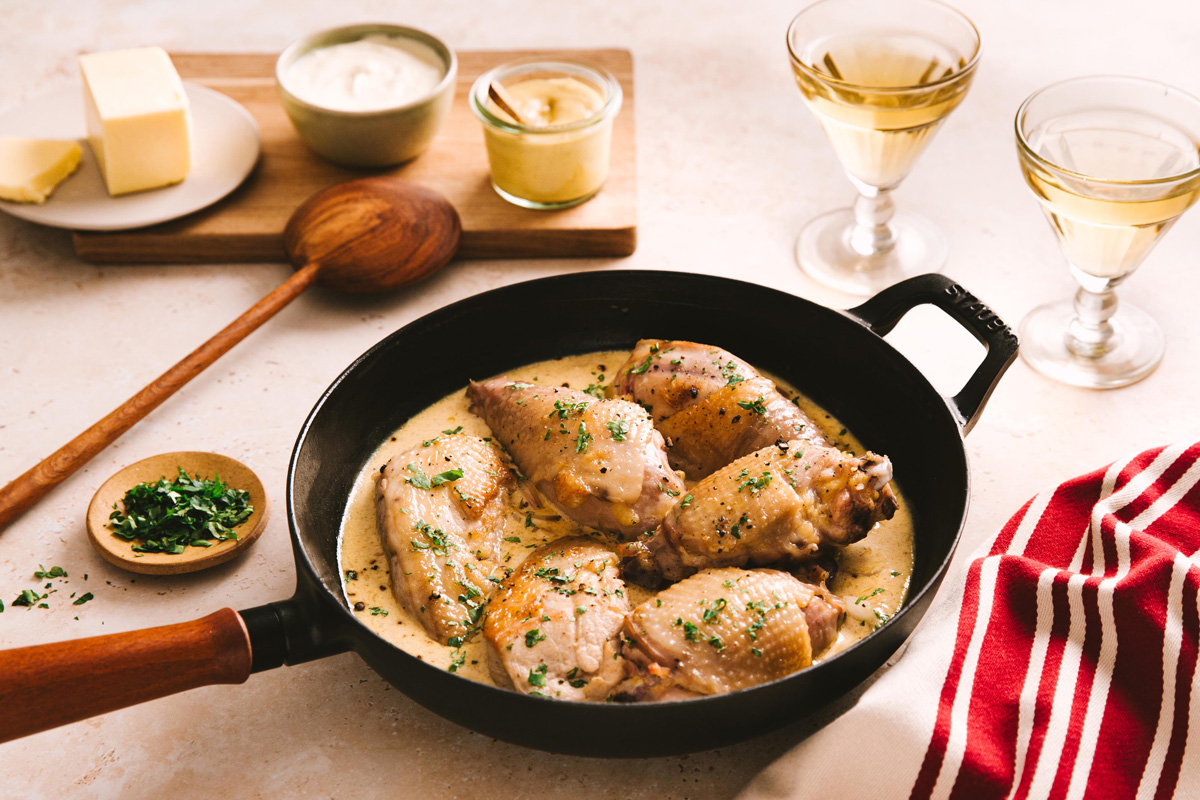 Chicken Fricassée with Mustard Sauce
