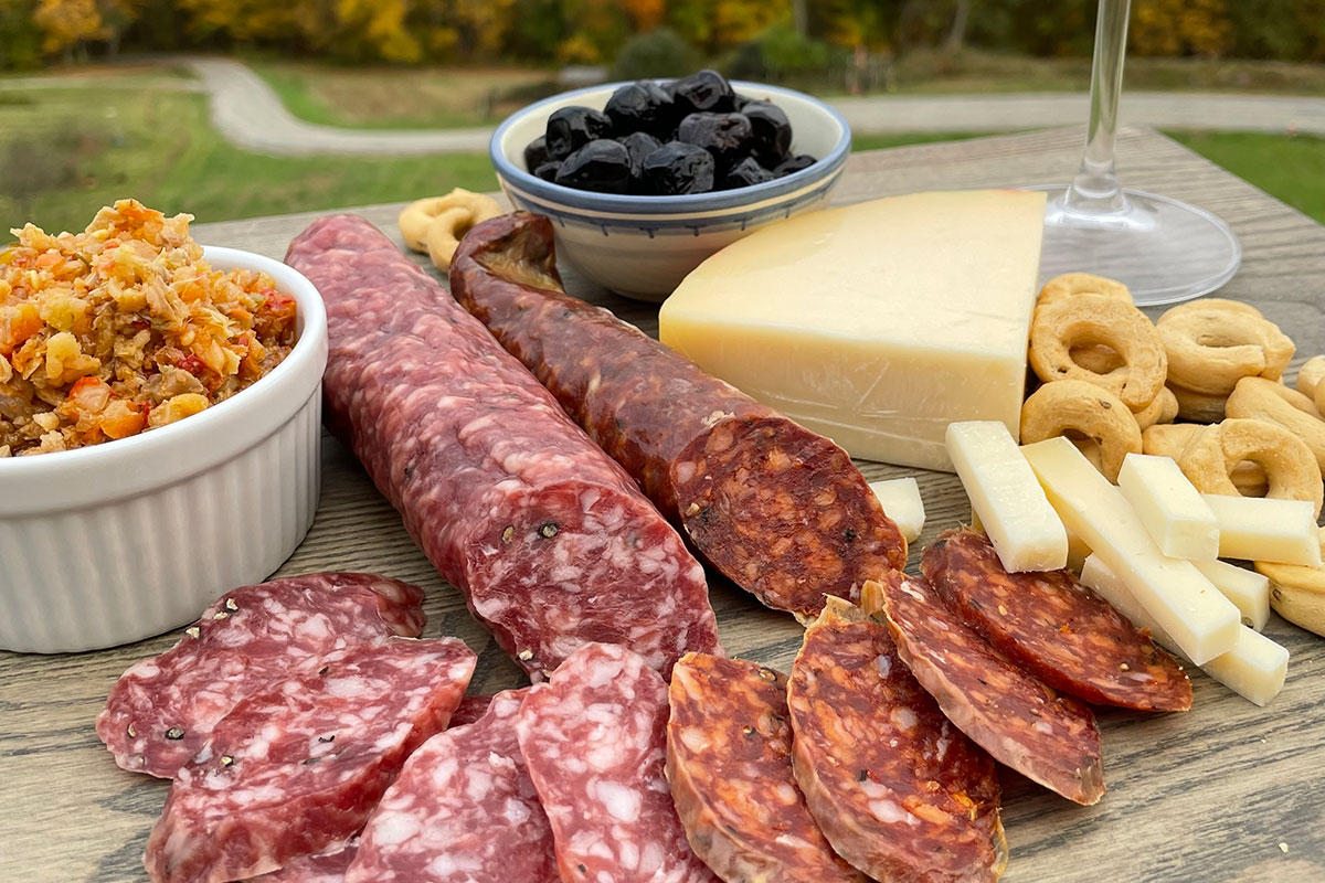 fortuna's sausage charcuterie board