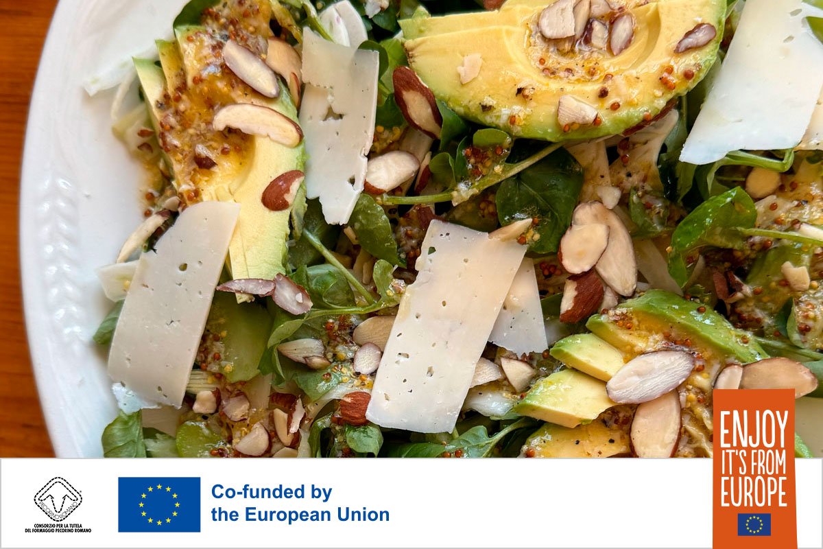 salad featuring pecorino romano pdo