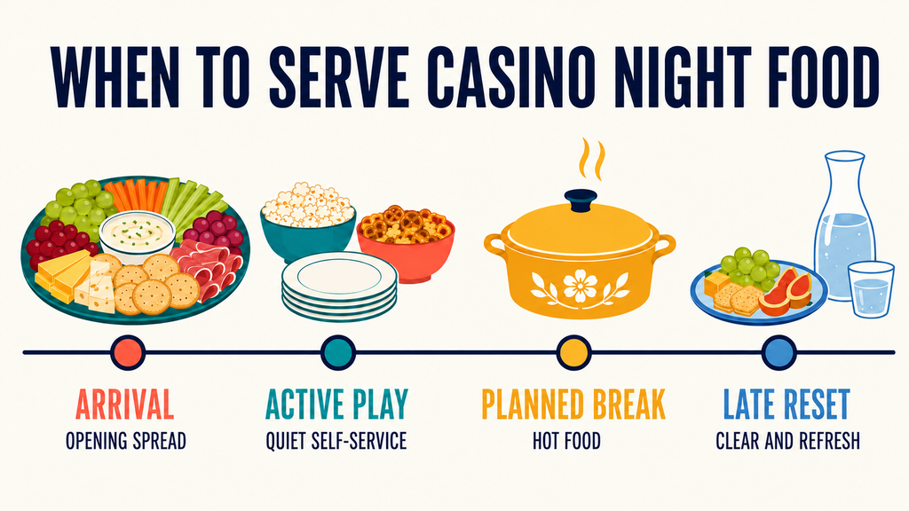 Four casino night food phases